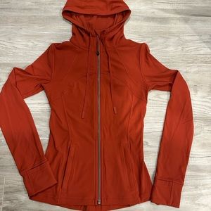 Lululemon Define Jacket-size 4-orange in colour.